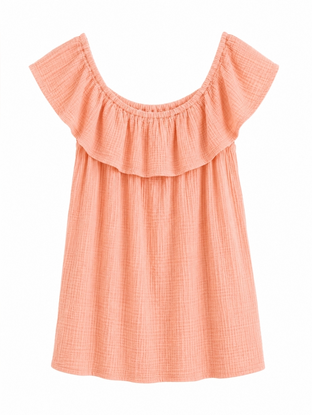 American Eagle Peach Off-Shoulder Cotton Gauze Dress XL